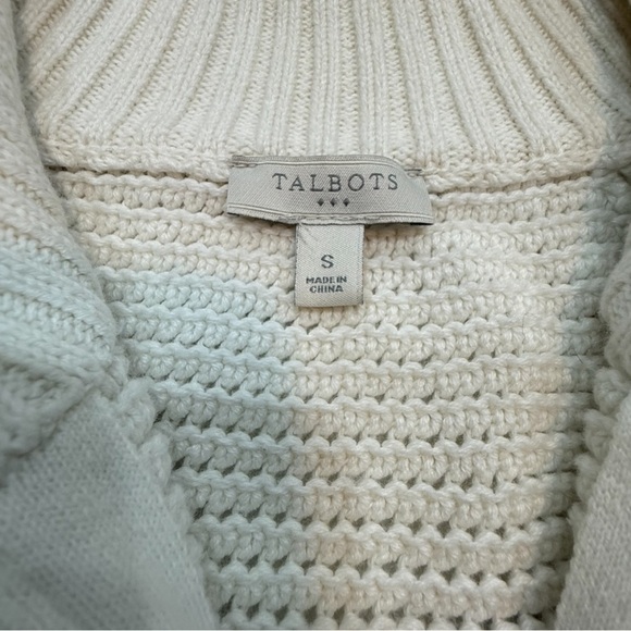 Talbots Full Zip Mock Neck Cardigan Sweater Size S - Picture 3 of 4